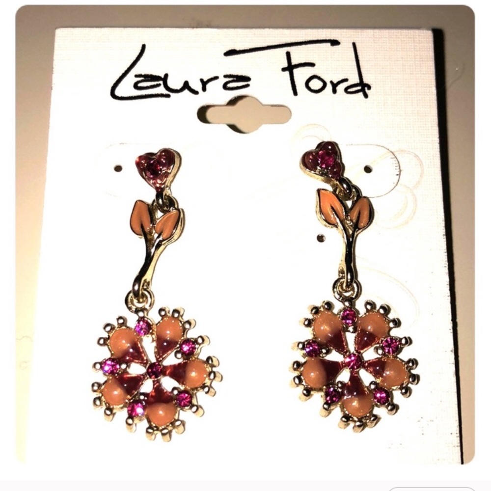 Laura Ford Floral Earrings